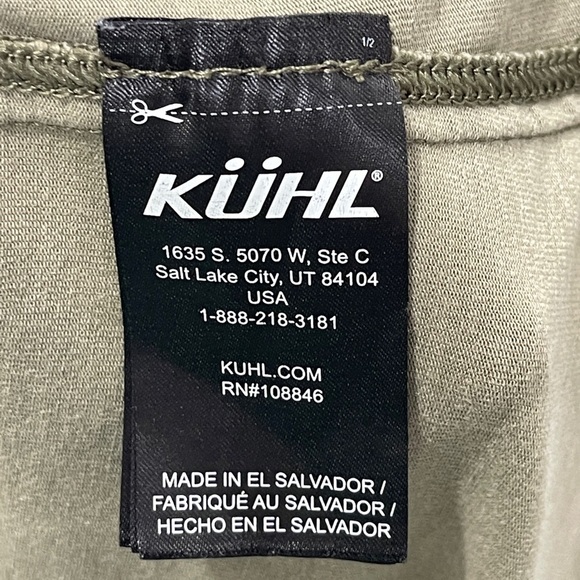 Kuhl Konstance UPF 50+Sun Protection Tank Top Sage Printed Green Women XL - Picture 6 of 7